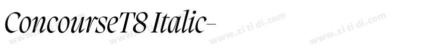 ConcourseT8 Italic字体转换 ConcourseT8 Italic字体转换